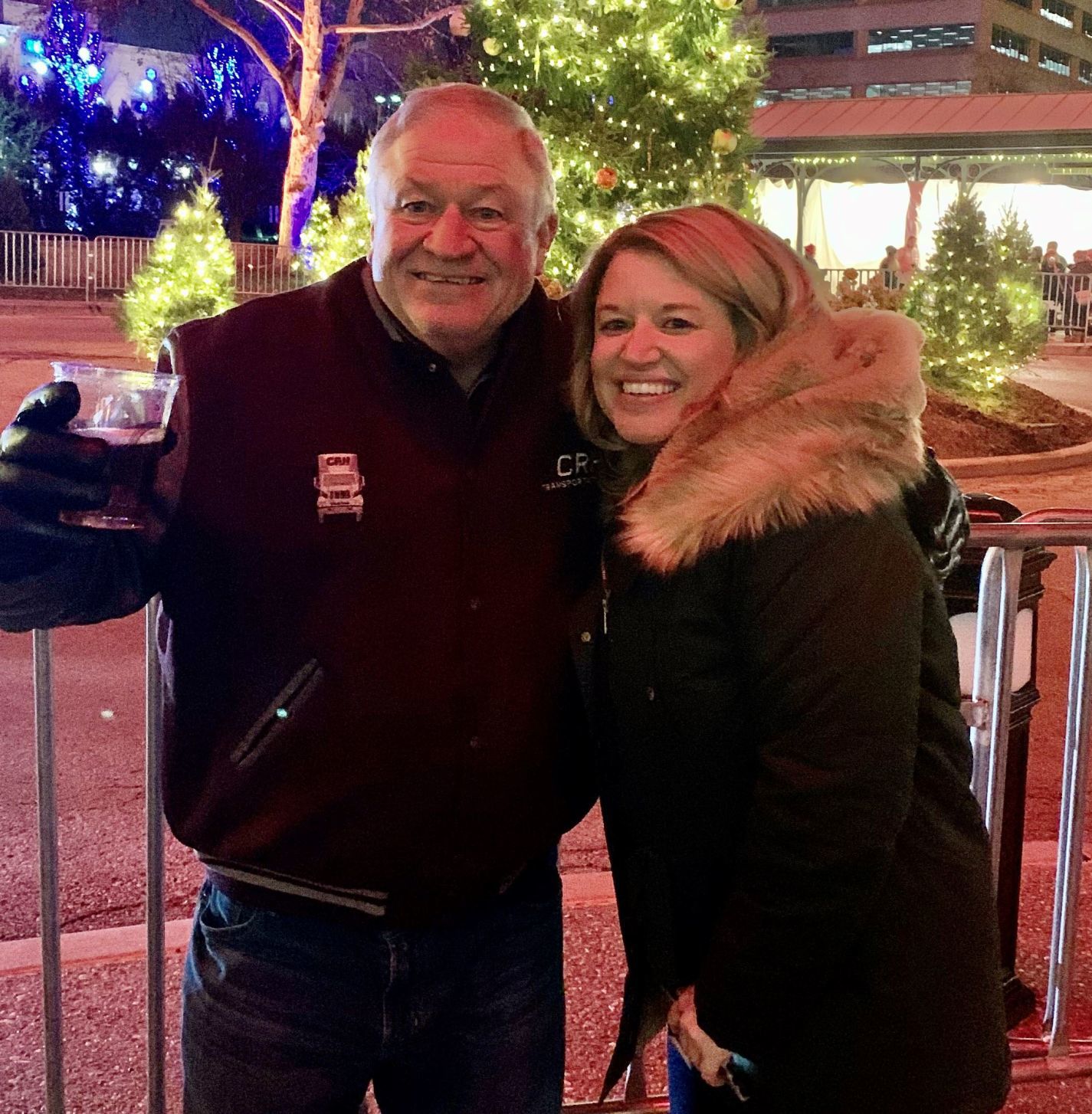 Gary and Nicole Mantei at the Brewery Lights 2019